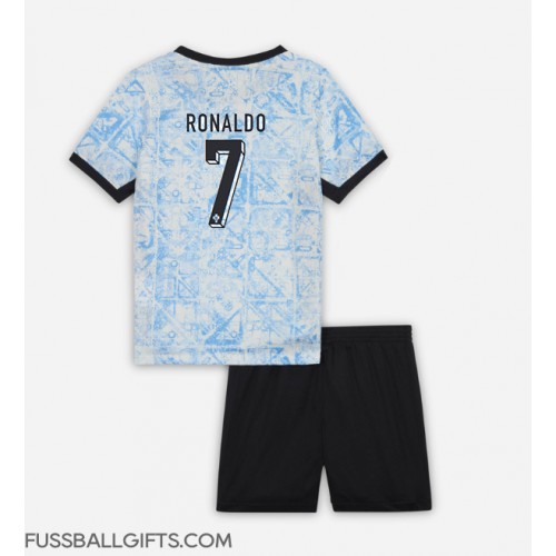 Portugal Cristiano Ronaldo #7 Fußballbekleidung Auswärtstrikot Kinder EM 2024 Kurzarm (+ kurze hosen)